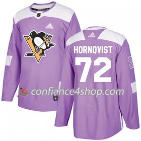 Adidas Maillot de Hockey Pittsburgh Penguins Patric Hornqvist 72 2017-2018 Violet Fights Cancer Practice Authentic - Homme